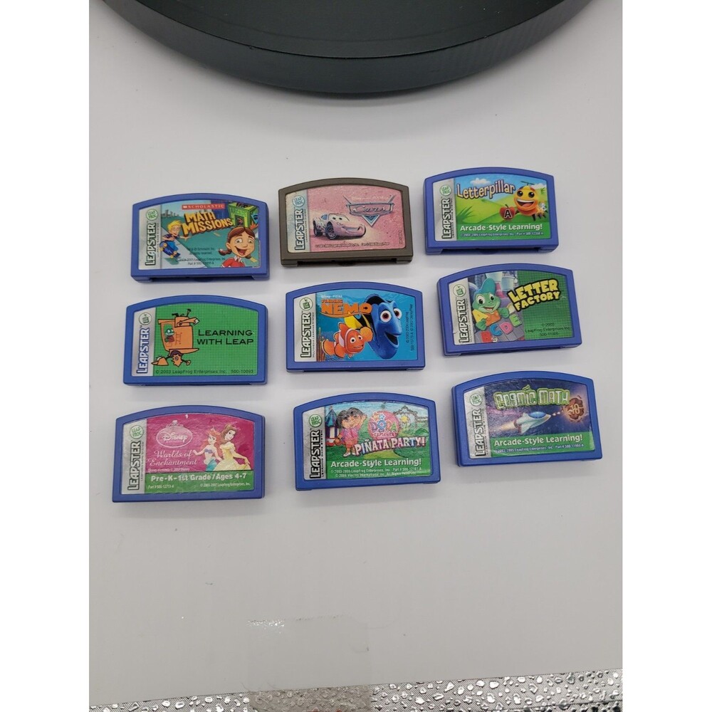 Lot of 9 Leap Frog Leapster Leap Pad Learning Game Cartridges Only
